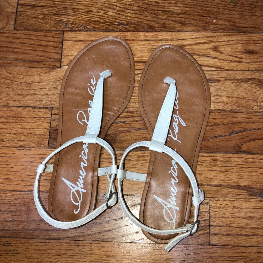 White sandals